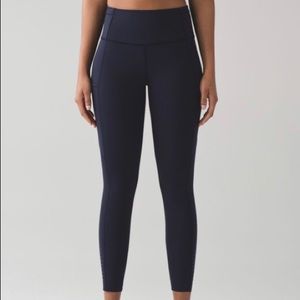 28” Lululemon fast and free navy size 4